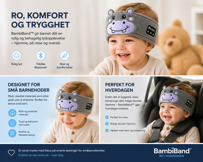 BambiBand™ – Trådløst Bluetooth Pannebånd for Barn